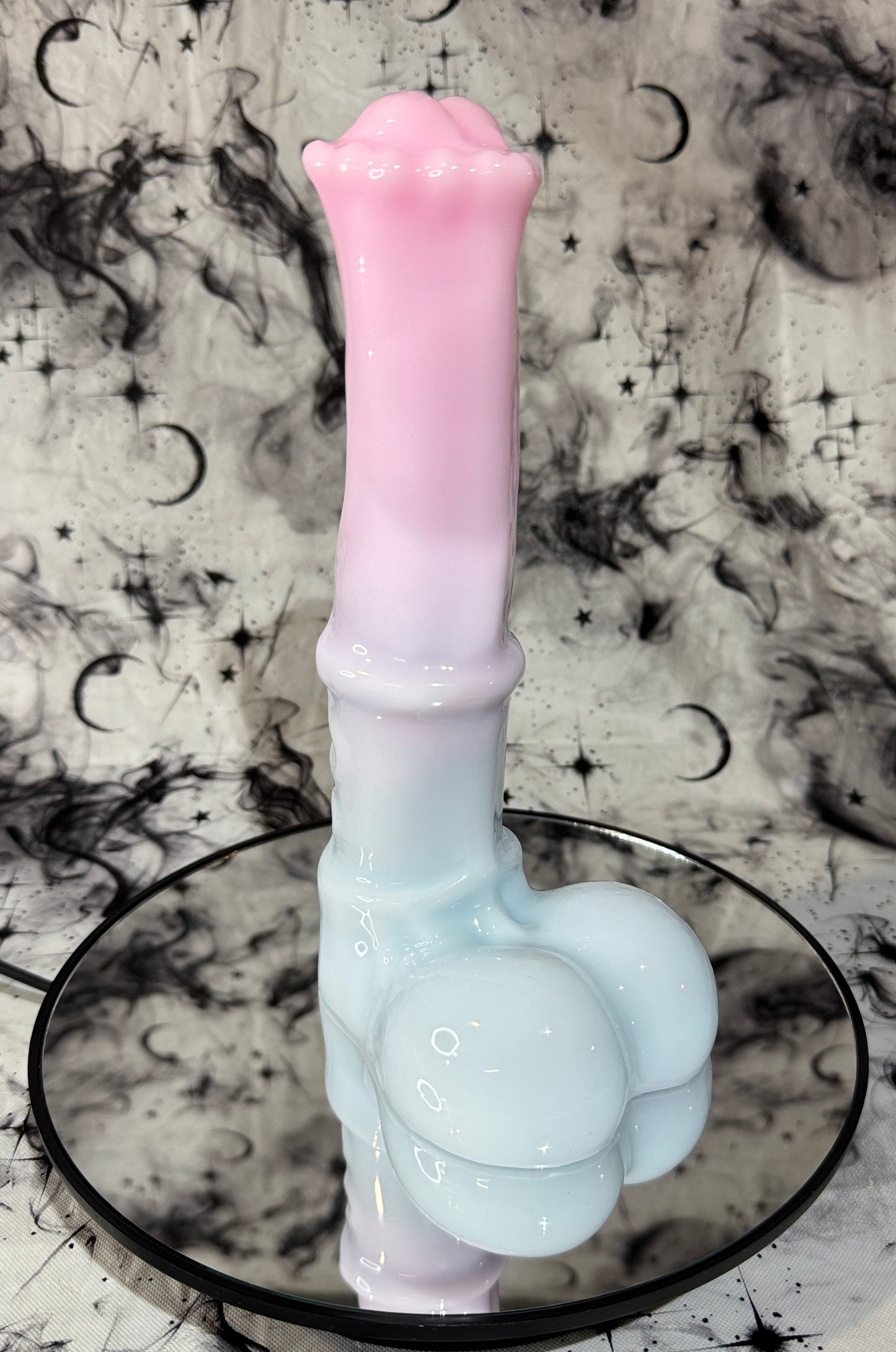 Chiron Thick Medium Size - Mega Flop - UV/GITD Blue Pink Fade - Firmness Soft
