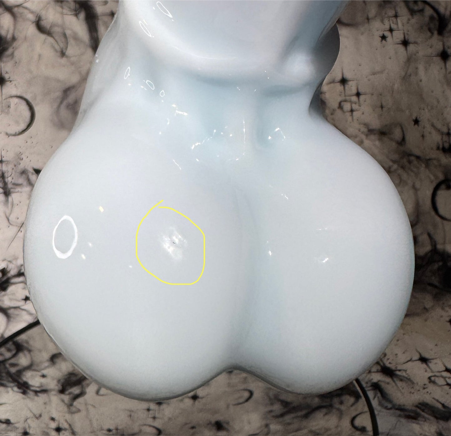 Chiron Thick Medium Size - Mega Flop - UV/GITD Blue Pink Fade - Firmness Soft