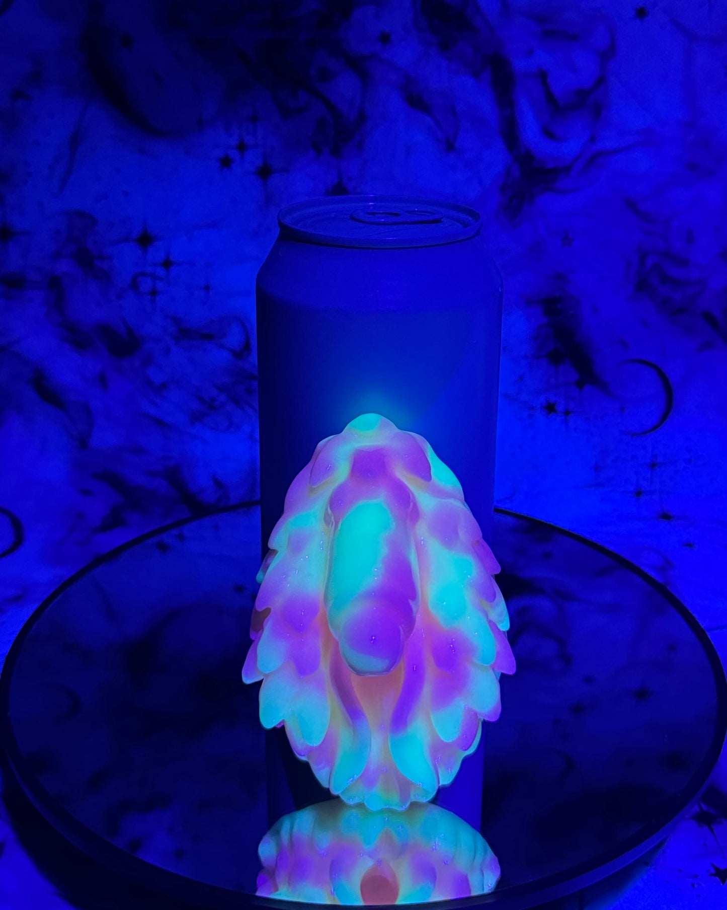 Ocypete Small - UV + Glow - Pastel Green Pink- Firmness Soft 0030