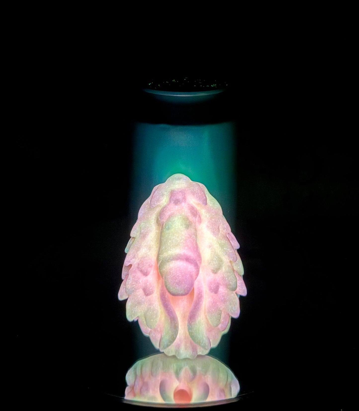 Ocypete Small - UV + Glow - Pastel Green Pink- Firmness Soft 0030