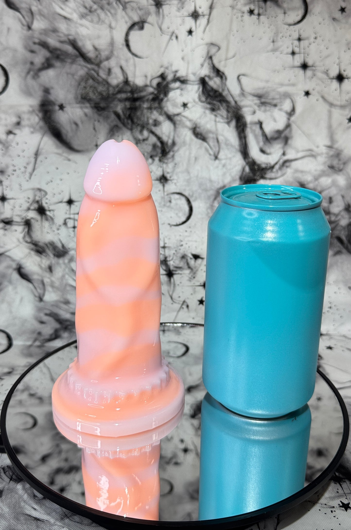 Patroclus Small - UV Pastel Orange Purple Swirl- Firmness Soft 0030