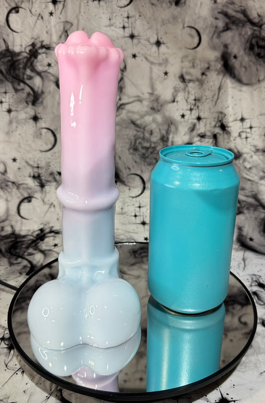 Chiron Thick Medium Size - Mega Flop -  UV/GITD Blue Pink Fade - Firmness Soft