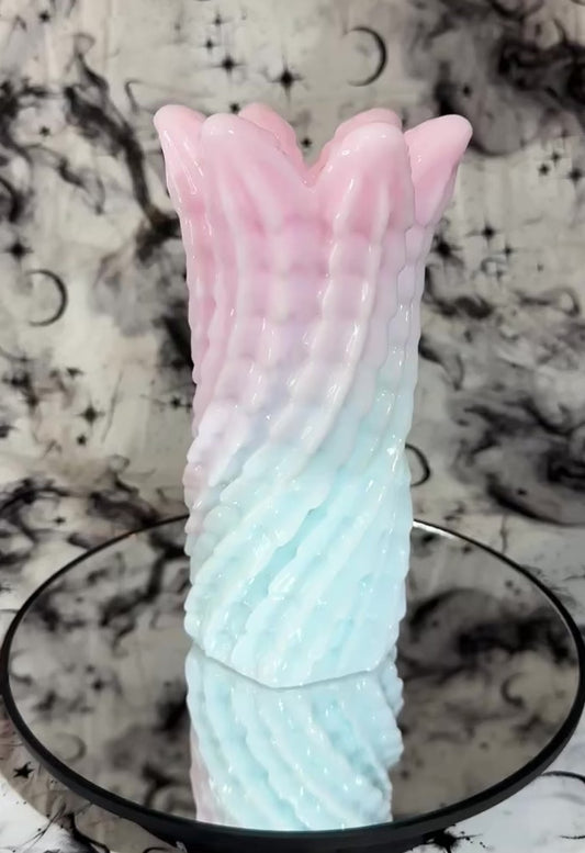 Leviathan Stroker Prototype - Pastel Cotton Candy - UV + Blue Glow - Firmness: Super Soft 0020
